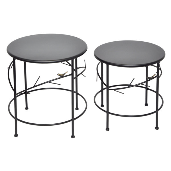 Rosalind Wheeler Freedom Circle 2 Piece Nest of Tables Wayfair.co.uk